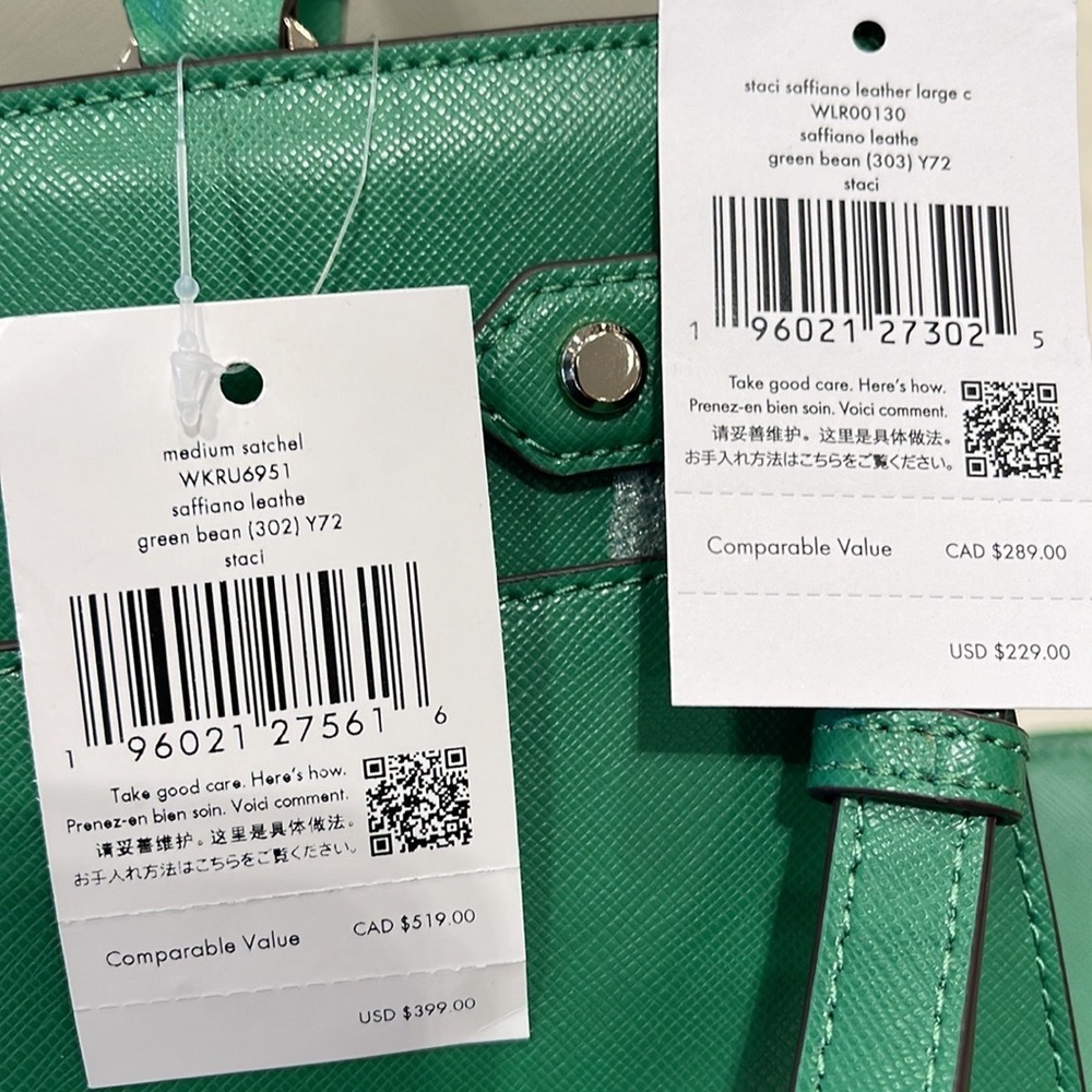 Kate Spade staci medium satchel
&
KSNY Staci Large Continental Wallet
Green Bean - Picture 6 of 16